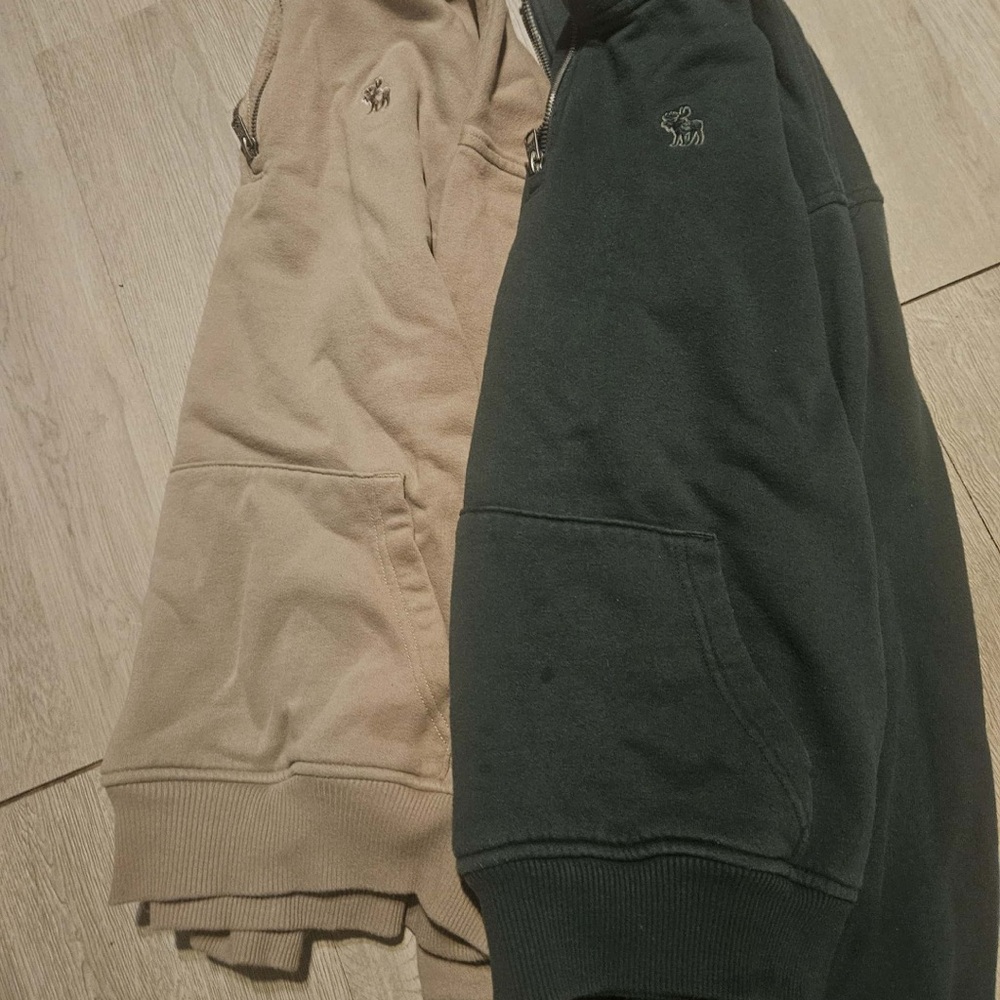 Abercrombie & Fitch Kids Hoodies in Tan and Dark Green